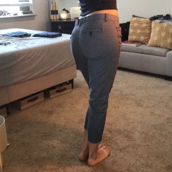 GAP Slim City Navy and White Patterned Trouser - Picture 2 of 3